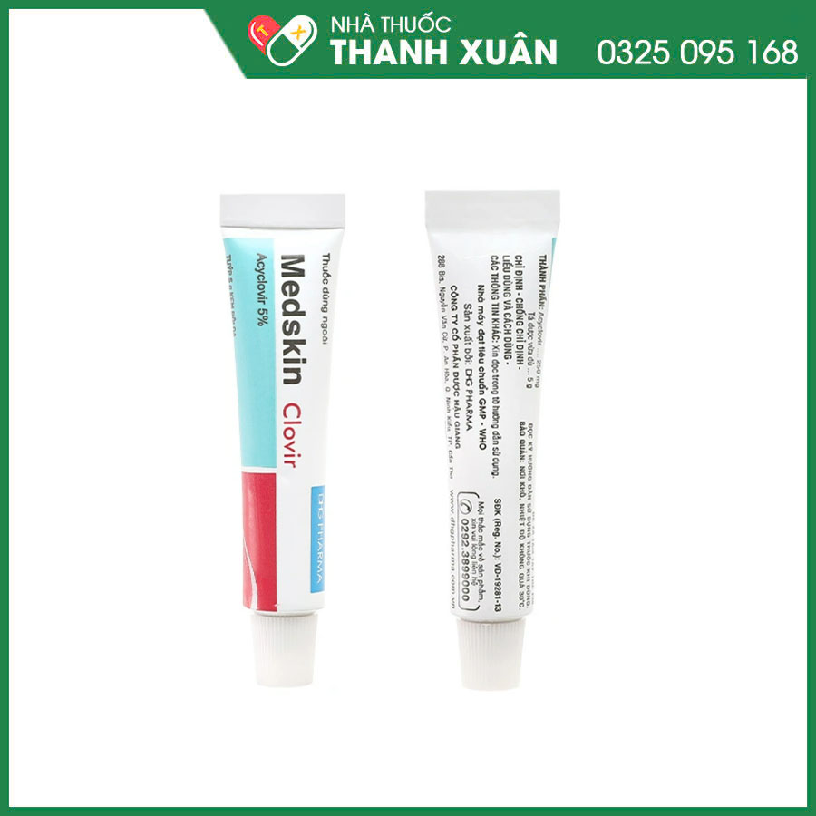 Medskin Clovir điều trị nhiễm trùng Herpes simplex trên da